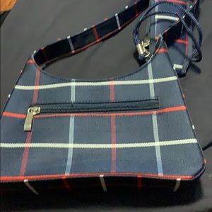 tiny red white and blue purse